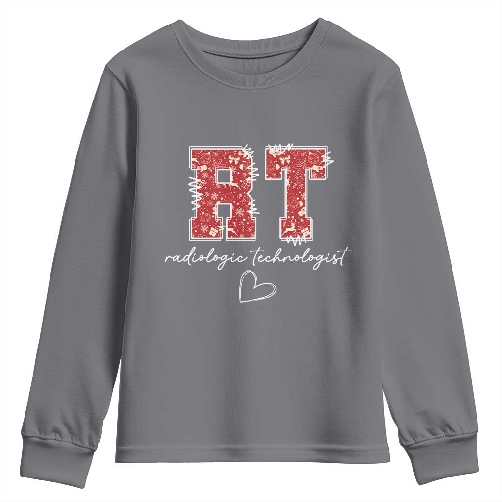 Christmas Radiology Youth Sweatshirt RT Xray Rad Tech Gift TS10 Charcoal Print Your Wear