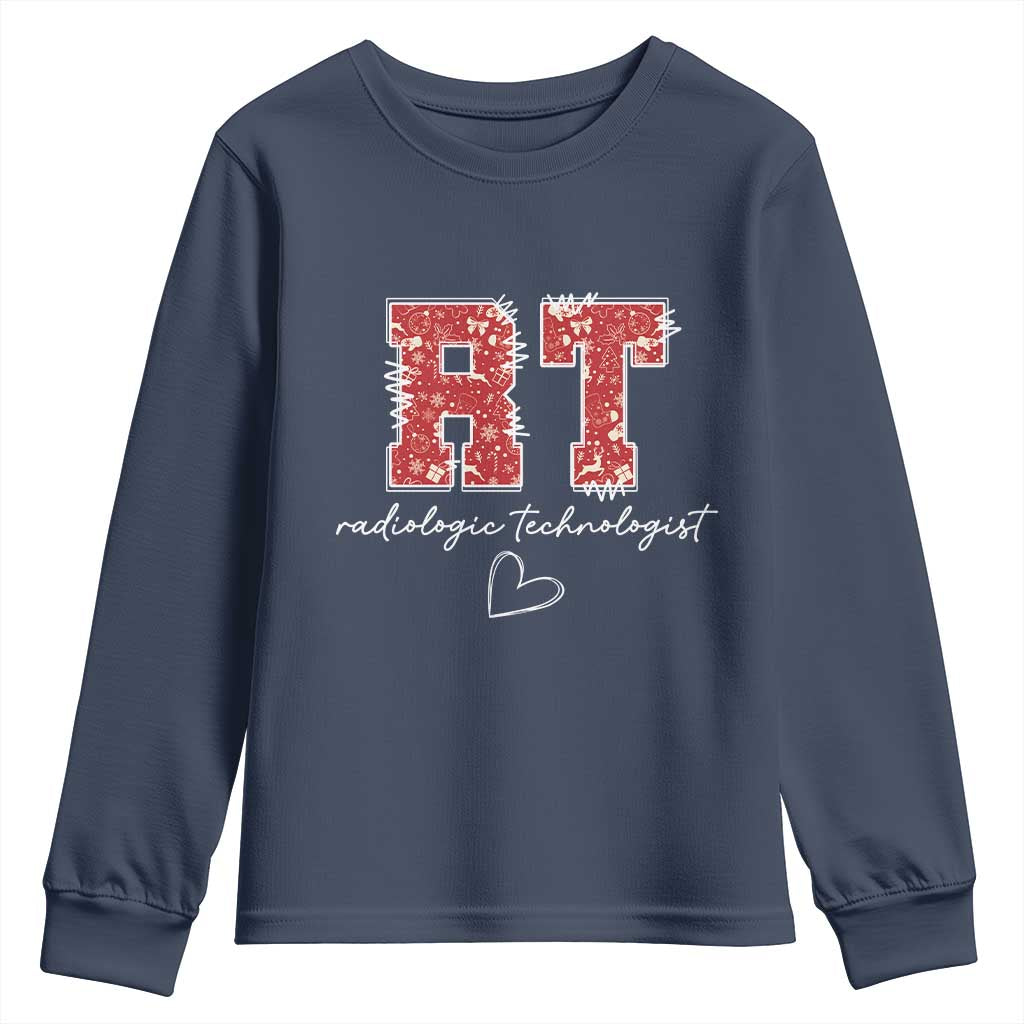 Christmas Radiology Youth Sweatshirt RT Xray Rad Tech Gift TS10 Navy Print Your Wear