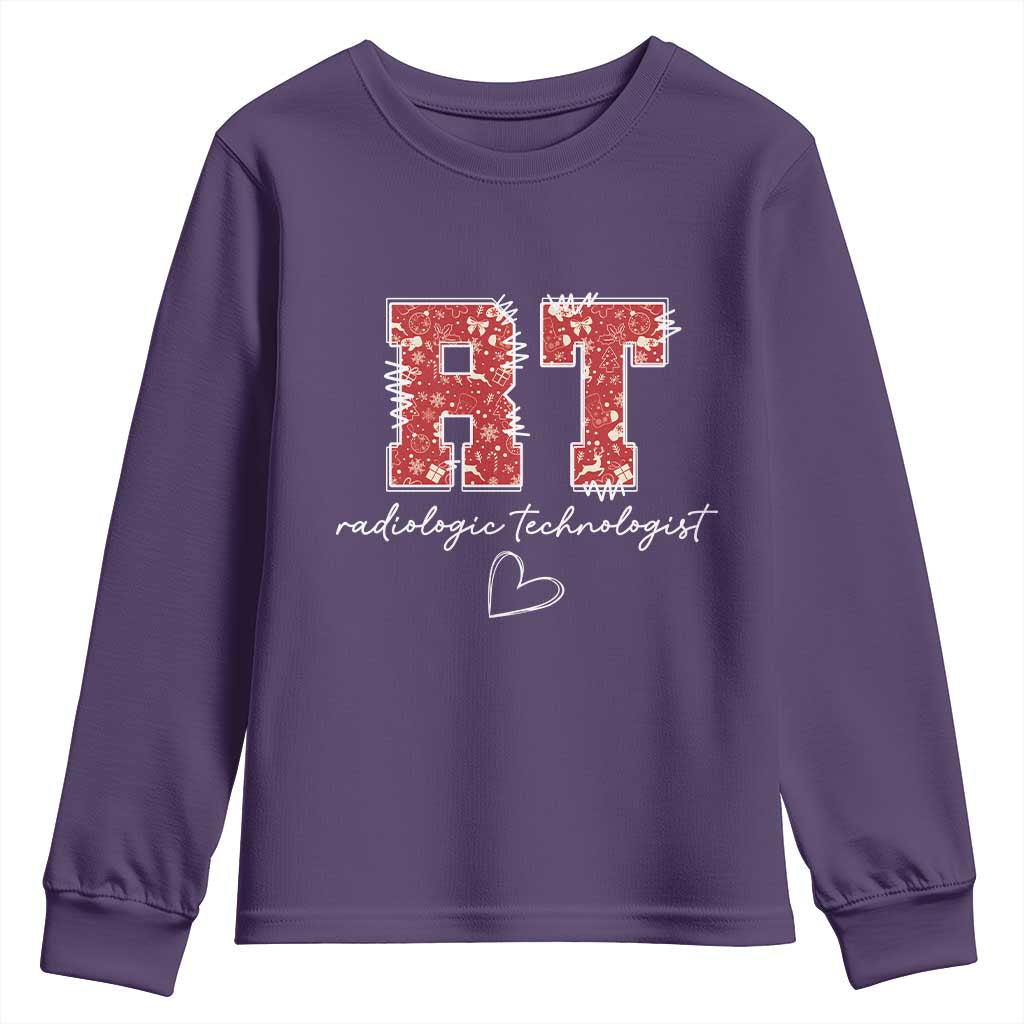 Christmas Radiology Youth Sweatshirt RT Xray Rad Tech Gift TS10 Purple Print Your Wear