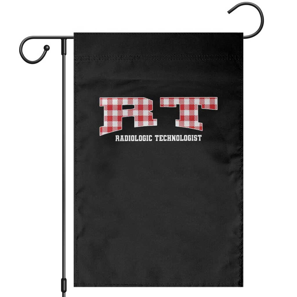 Christmas Radiology Technologist Garden Flag Buffalo Plaid RT Rad Tech Gift TS10 Black Print Your Wear