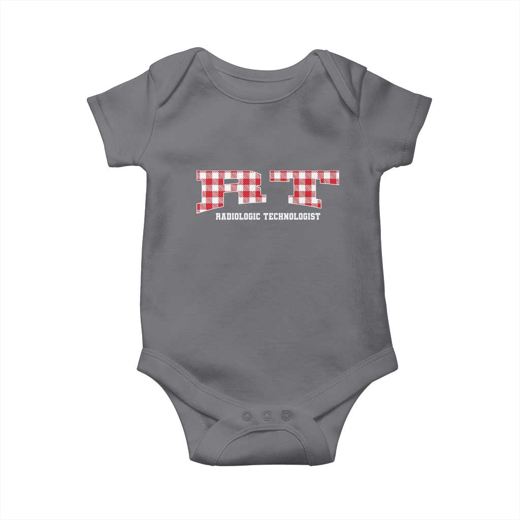 Christmas Radiology Technologist Baby Onesie Buffalo Plaid RT Rad Tech Gift TS10 Charcoal Print Your Wear