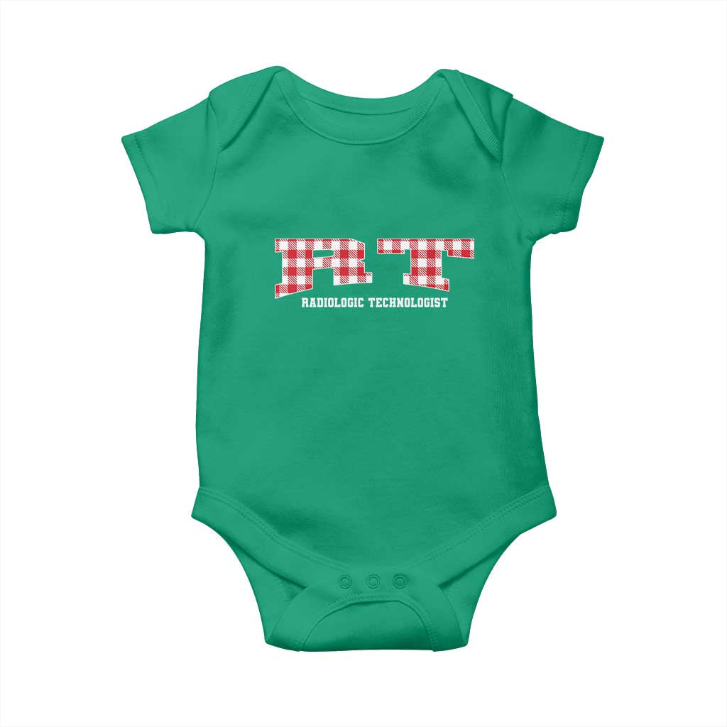 Christmas Radiology Technologist Baby Onesie Buffalo Plaid RT Rad Tech Gift TS10 Irish Green Print Your Wear