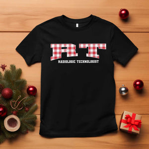 Christmas Radiology Technologist T Shirt Buffalo Plaid RT Rad Tech Gift - Print Your Wear
