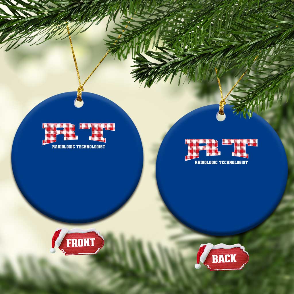 Christmas Radiology Technologist Ceramic Ornament Buffalo Plaid RT Rad Tech Gift TS10 1pc Blue Print Your Wear
