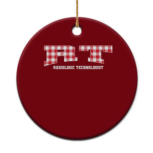Christmas Radiology Technologist Ceramic Ornament Buffalo Plaid RT Rad Tech Gift TS10 1pc Red Print Your Wear