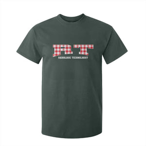 Christmas Radiology Technologist T Shirt For Kid Buffalo Plaid RT Rad Tech Gift TS10 Dark Forest Green Print Your Wear