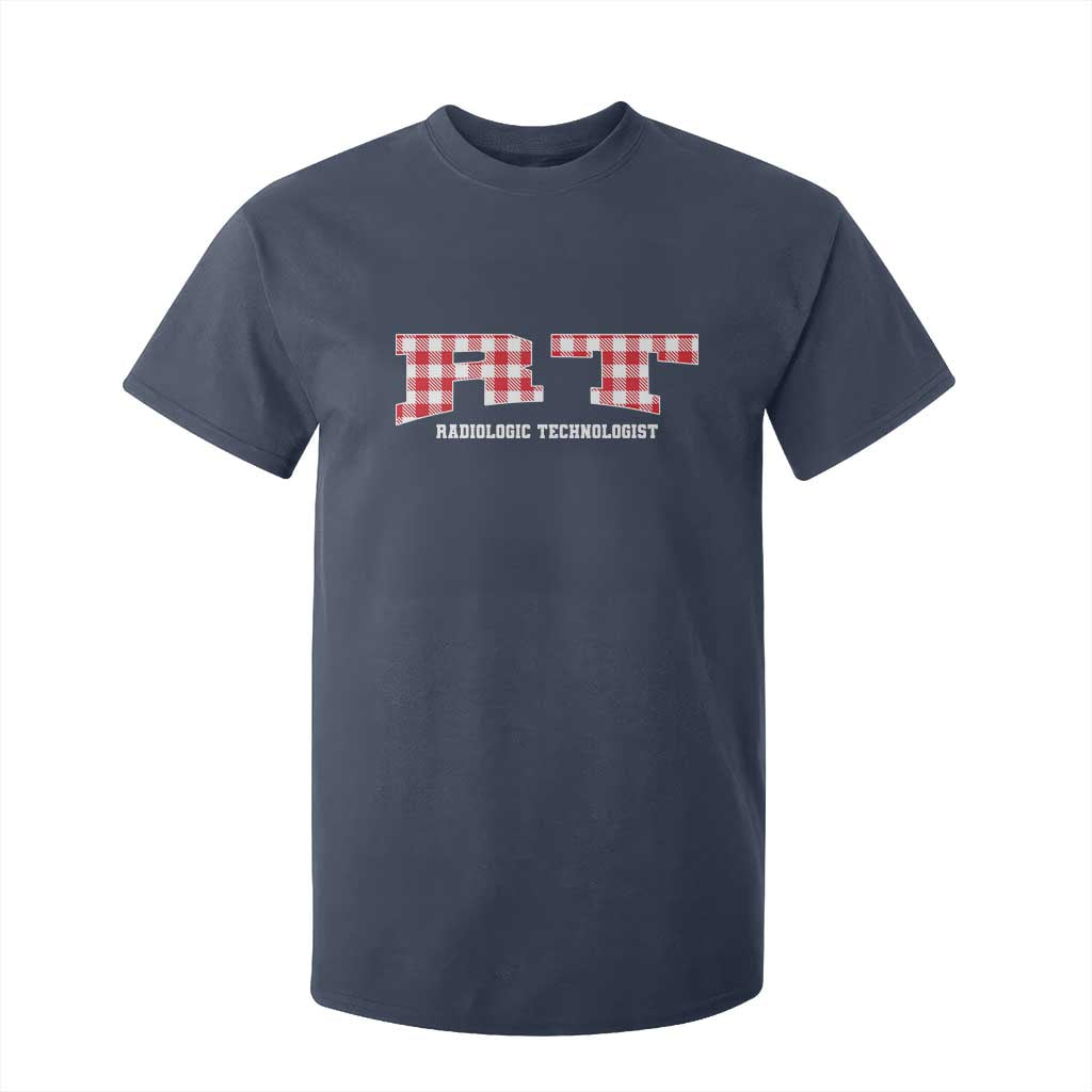 Christmas Radiology Technologist T Shirt For Kid Buffalo Plaid RT Rad Tech Gift TS10 Navy Print Your Wear