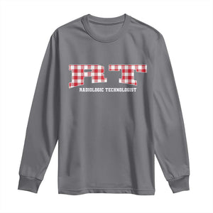 Christmas Radiology Technologist Long Sleeve Shirt Buffalo Plaid RT Rad Tech Gift TS10 Charcoal Print Your Wear