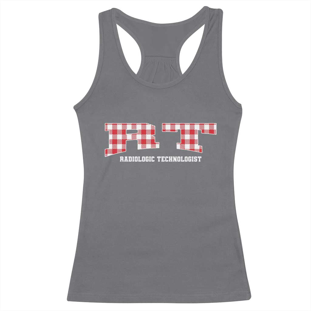 Christmas Radiology Technologist Racerback Tank Top Buffalo Plaid RT Rad Tech Gift TS10 Charcoal Print Your Wear