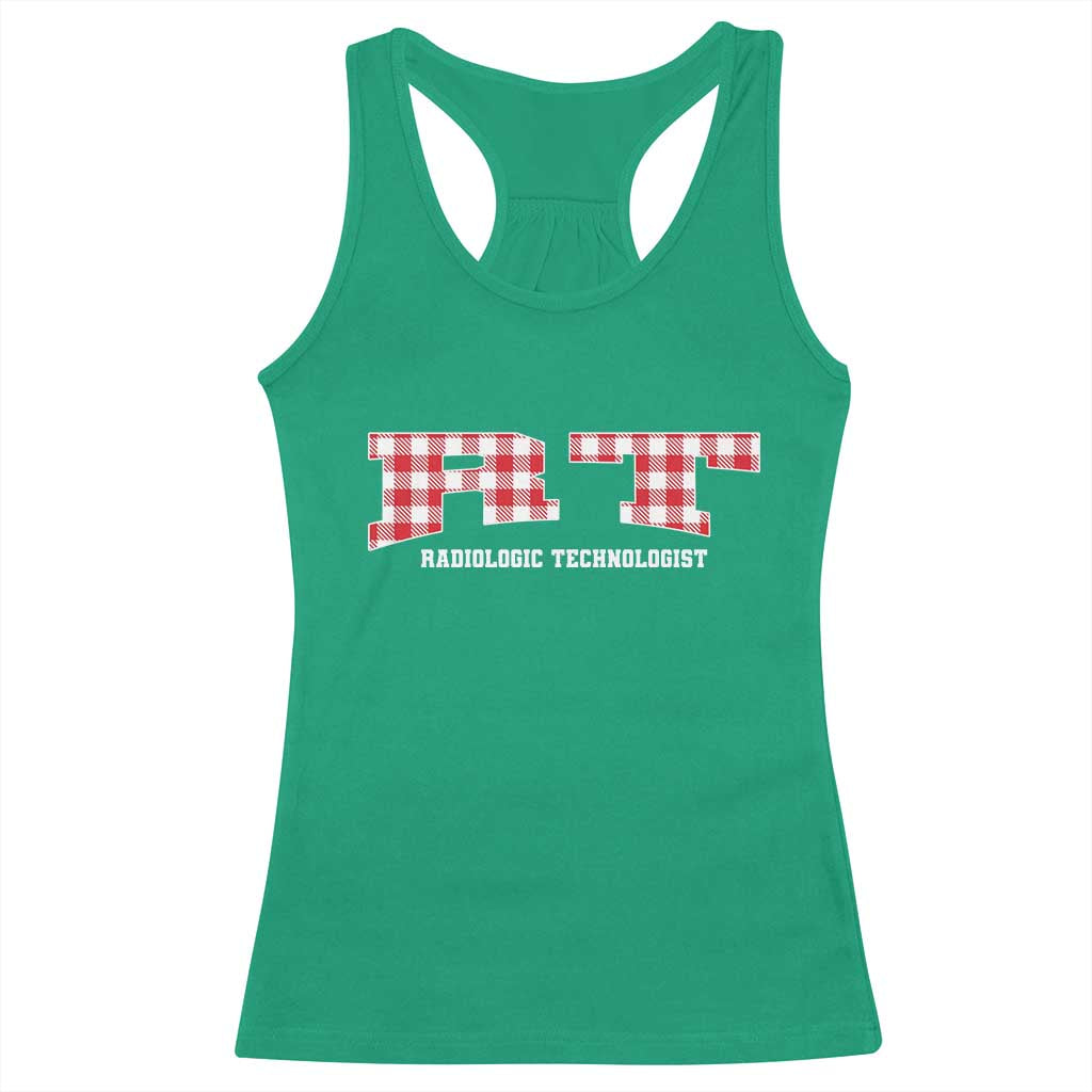 Christmas Radiology Technologist Racerback Tank Top Buffalo Plaid RT Rad Tech Gift TS10 Irish Green Print Your Wear