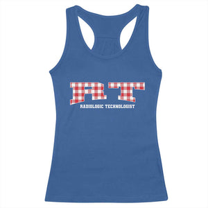 Christmas Radiology Technologist Racerback Tank Top Buffalo Plaid RT Rad Tech Gift TS10 Royal Blue Print Your Wear