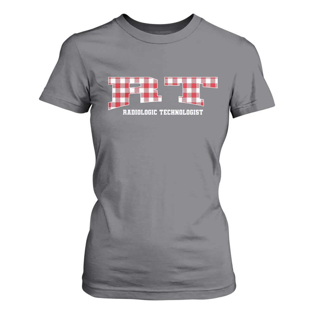 Christmas Radiology Technologist T Shirt For Women Buffalo Plaid RT Rad Tech Gift - Print Your Wear