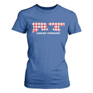 Christmas Radiology Technologist T Shirt For Women Buffalo Plaid RT Rad Tech Gift TS10 Royal Blue Print Your Wear