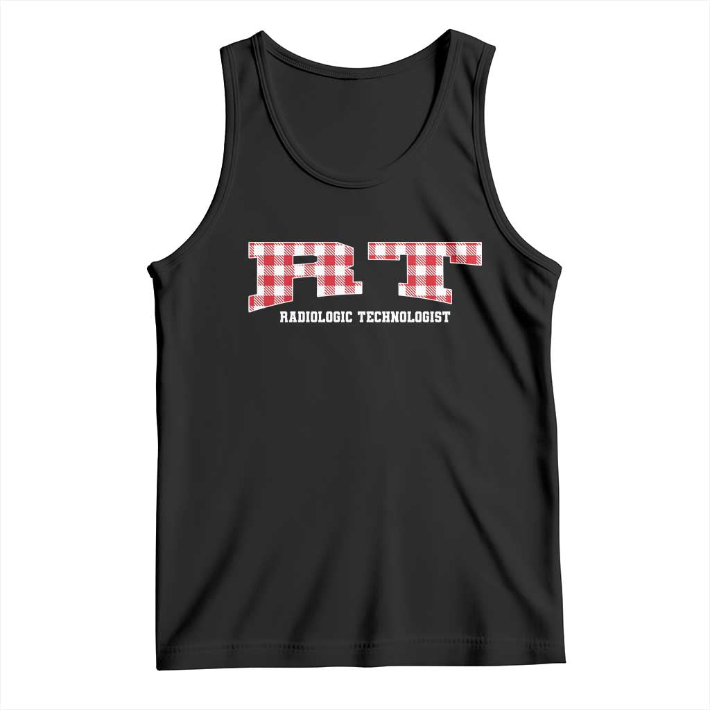 Christmas Radiology Technologist Tank Top Buffalo Plaid RT Rad Tech Gift TS10 Black Print Your Wear