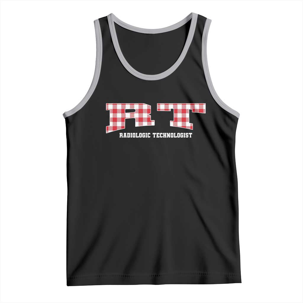 Christmas Radiology Technologist Tank Top Buffalo Plaid RT Rad Tech Gift TS10 Black Athletic Heather Print Your Wear