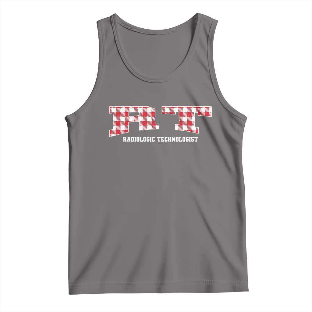 Christmas Radiology Technologist Tank Top Buffalo Plaid RT Rad Tech Gift TS10 Deep Heather Print Your Wear