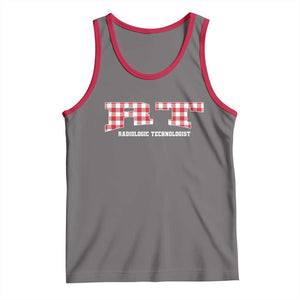 Christmas Radiology Technologist Tank Top Buffalo Plaid RT Rad Tech Gift TS10 Deep Heather Red Print Your Wear