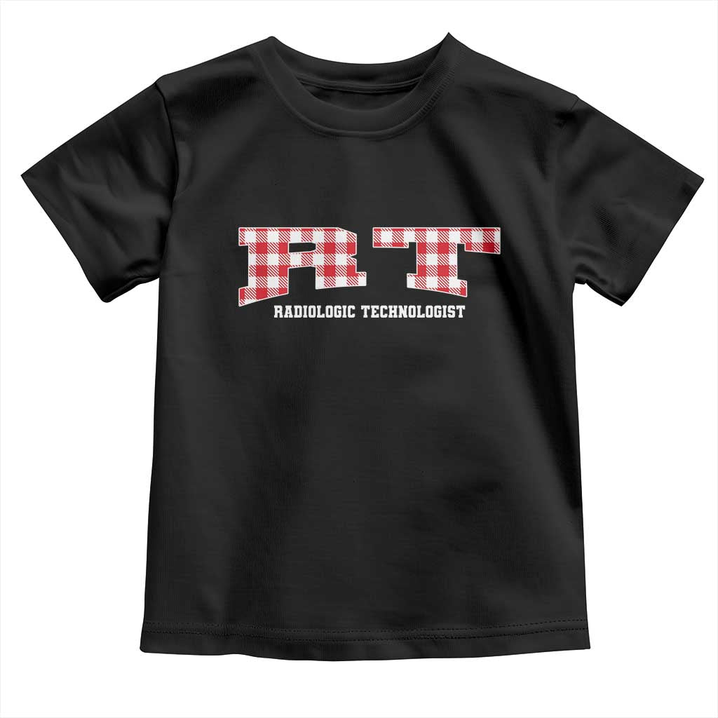 Christmas Radiology Technologist Toddler T Shirt Buffalo Plaid RT Rad Tech Gift TS10 Black Print Your Wear