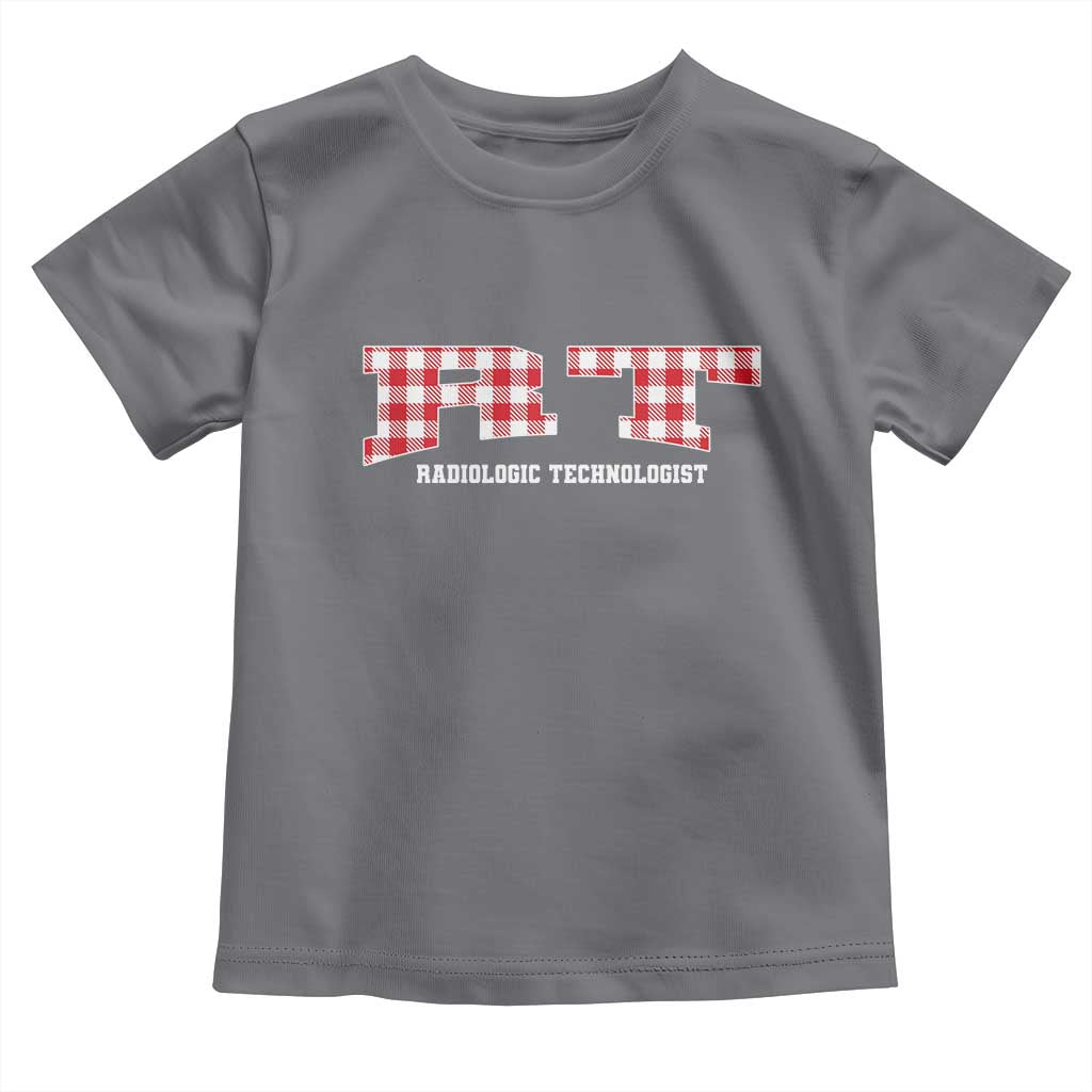 Christmas Radiology Technologist Toddler T Shirt Buffalo Plaid RT Rad Tech Gift TS10 Charcoal Print Your Wear