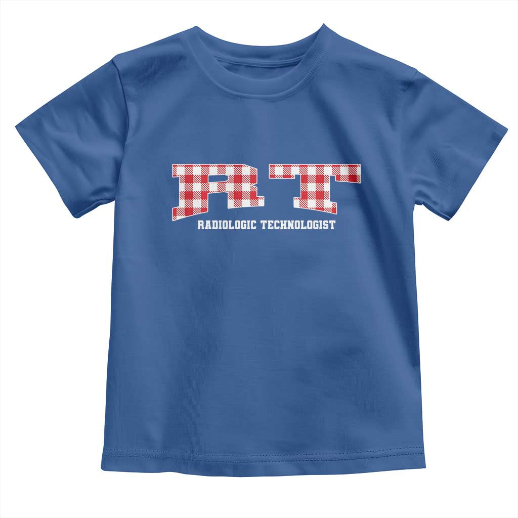 Christmas Radiology Technologist Toddler T Shirt Buffalo Plaid RT Rad Tech Gift TS10 Royal Blue Print Your Wear
