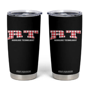Christmas Radiology Technologist Tumbler Cup Buffalo Plaid RT Rad Tech Gift - Print Your Wear