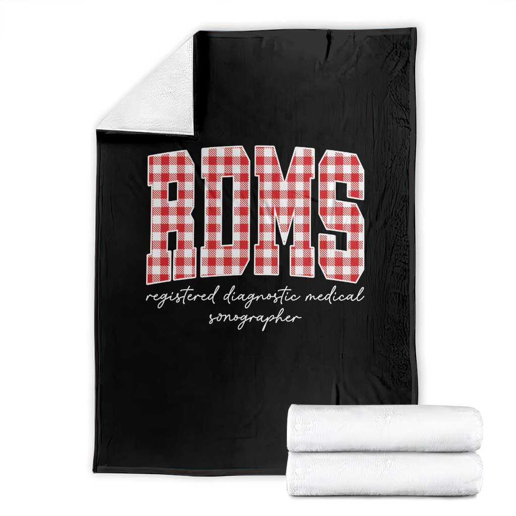 Christmas RDMS Throw Blanket Buffalo Plaid Sonographer Ultrasound Tech Gift TS10 Black Print Your Wear