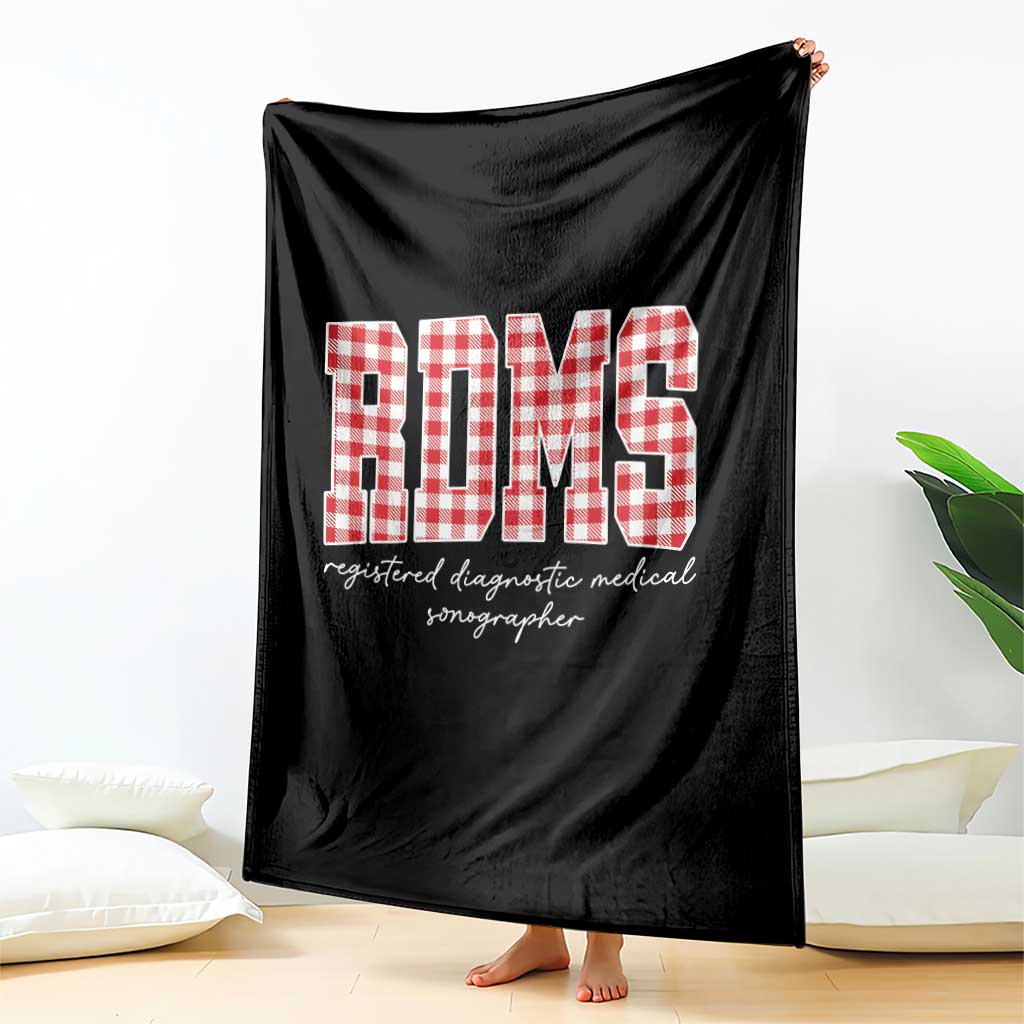 Christmas RDMS Throw Blanket Buffalo Plaid Sonographer Ultrasound Tech Gift TS10 Print Your Wear