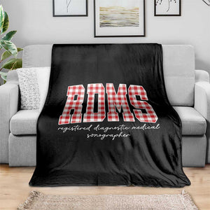 Christmas RDMS Throw Blanket Buffalo Plaid Sonographer Ultrasound Tech Gift TS10 Print Your Wear