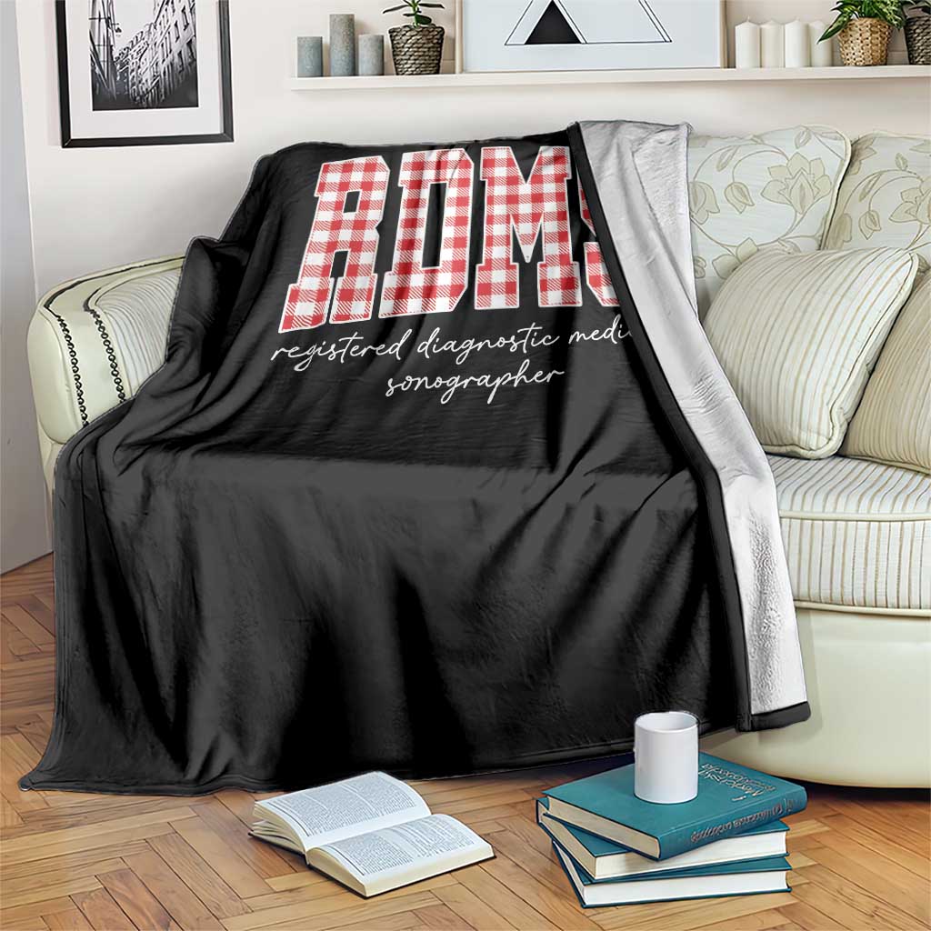 Christmas RDMS Throw Blanket Buffalo Plaid Sonographer Ultrasound Tech Gift TS10 Print Your Wear