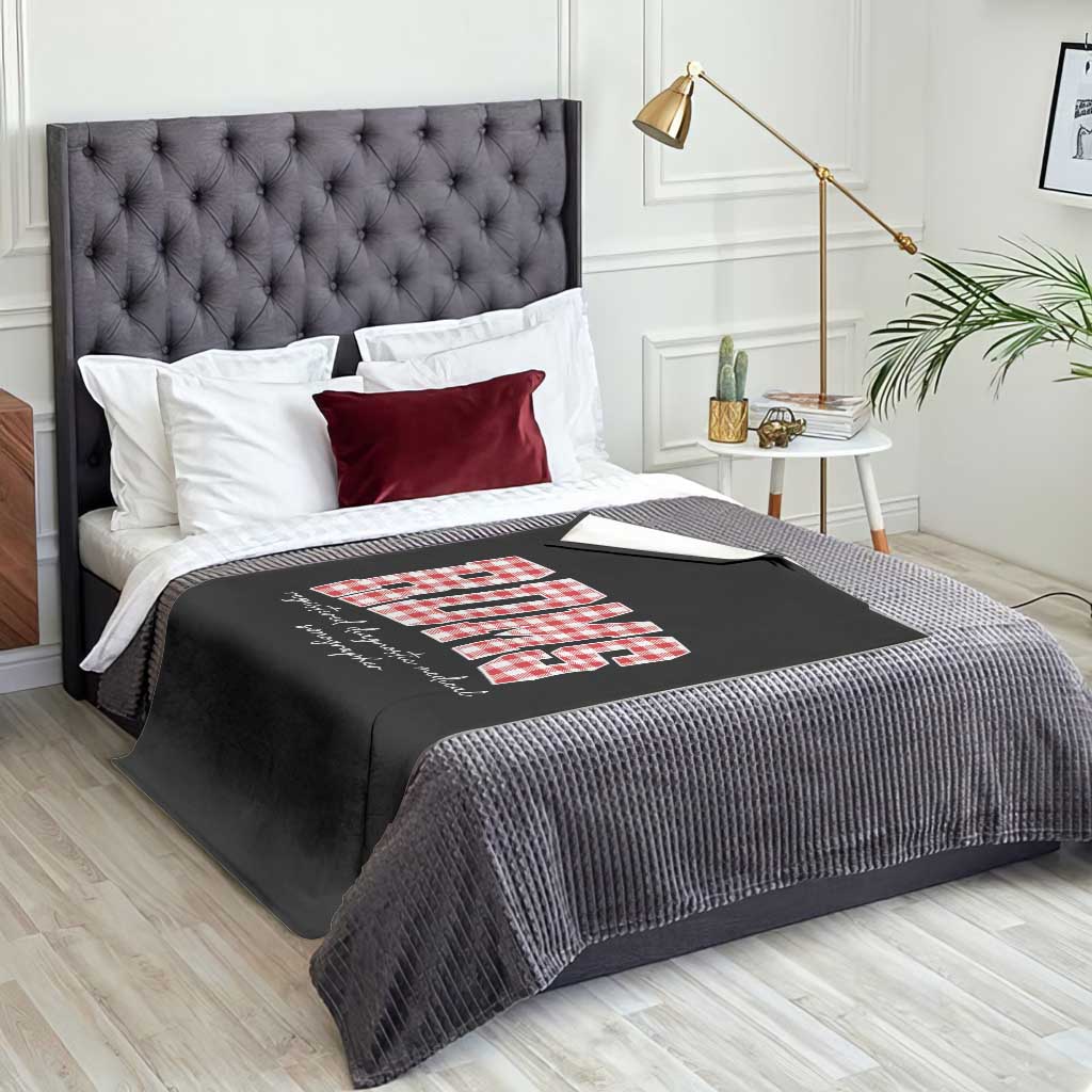 Christmas RDMS Throw Blanket Buffalo Plaid Sonographer Ultrasound Tech Gift TS10 Print Your Wear