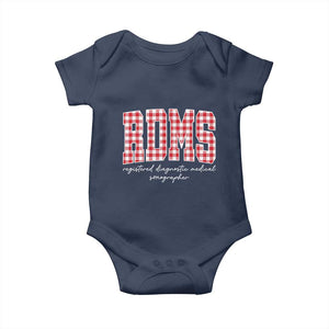 Christmas RDMS Baby Onesie Buffalo Plaid Sonographer Ultrasound Tech Gift TS10 Navy Print Your Wear