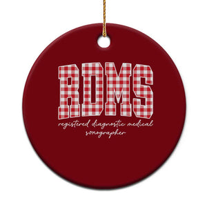 Christmas RDMS Ceramic Ornament Buffalo Plaid Sonographer Ultrasound Tech Gift TS10 1pc Red Print Your Wear
