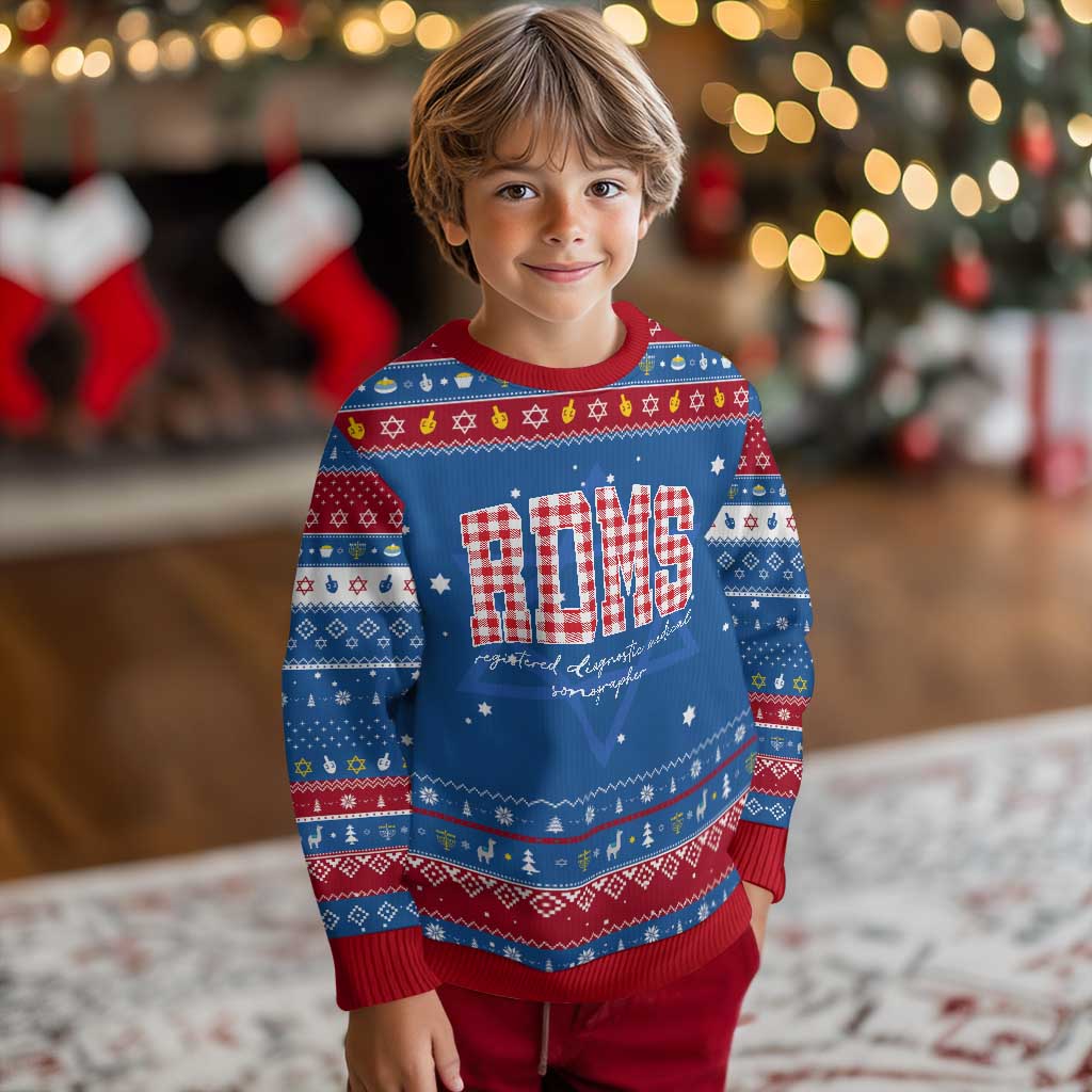 Christmas RDMS Hanukkah Ugly Sweater Buffalo Plaid Sonographer Ultrasound Tech Gift TS10 Blue Red Print Your Wear