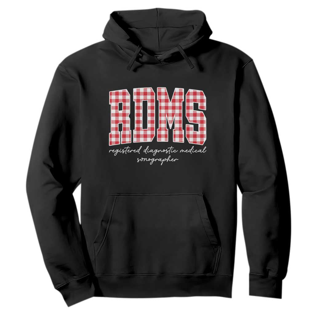 Christmas RDMS Hoodie Buffalo Plaid Sonographer Ultrasound Tech Gift TS10 Black Print Your Wear