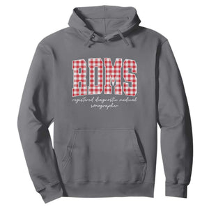 Christmas RDMS Hoodie Buffalo Plaid Sonographer Ultrasound Tech Gift TS10 Charcoal Print Your Wear