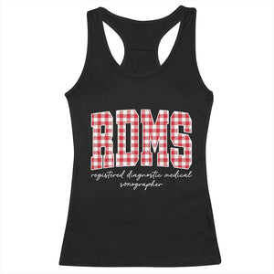 Christmas RDMS Racerback Tank Top Buffalo Plaid Sonographer Ultrasound Tech Gift TS10 Black Print Your Wear