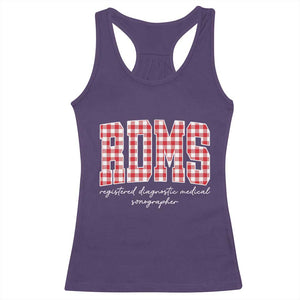 Christmas RDMS Racerback Tank Top Buffalo Plaid Sonographer Ultrasound Tech Gift TS10 Purple Print Your Wear