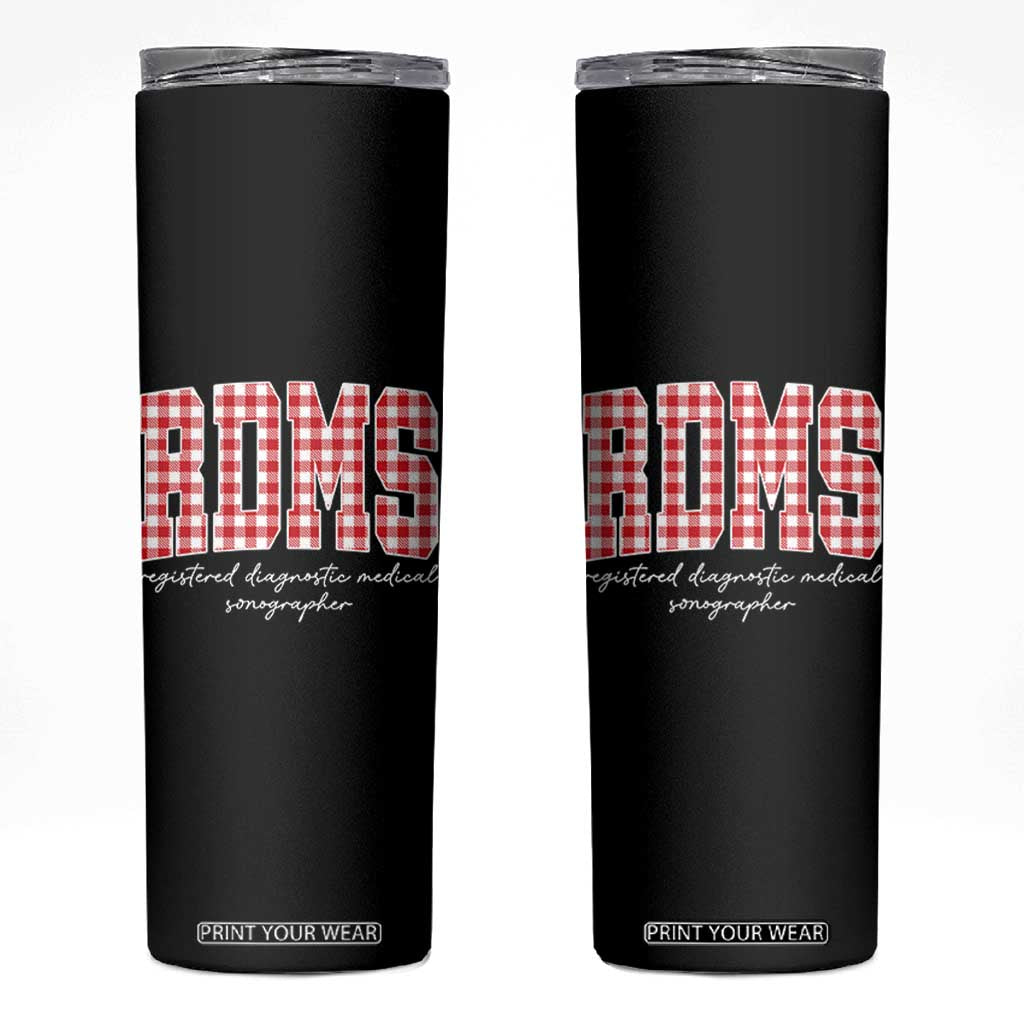 Christmas RDMS Skinny Tumbler Buffalo Plaid Sonographer Ultrasound Tech Gift TS10 Black Print Your Wear