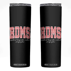 Christmas RDMS Skinny Tumbler Buffalo Plaid Sonographer Ultrasound Tech Gift - Print Your Wear