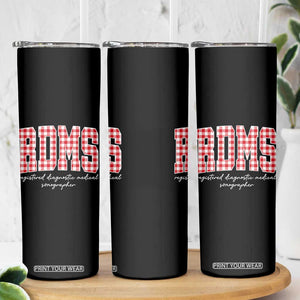 Christmas RDMS Skinny Tumbler Buffalo Plaid Sonographer Ultrasound Tech Gift - Print Your Wear