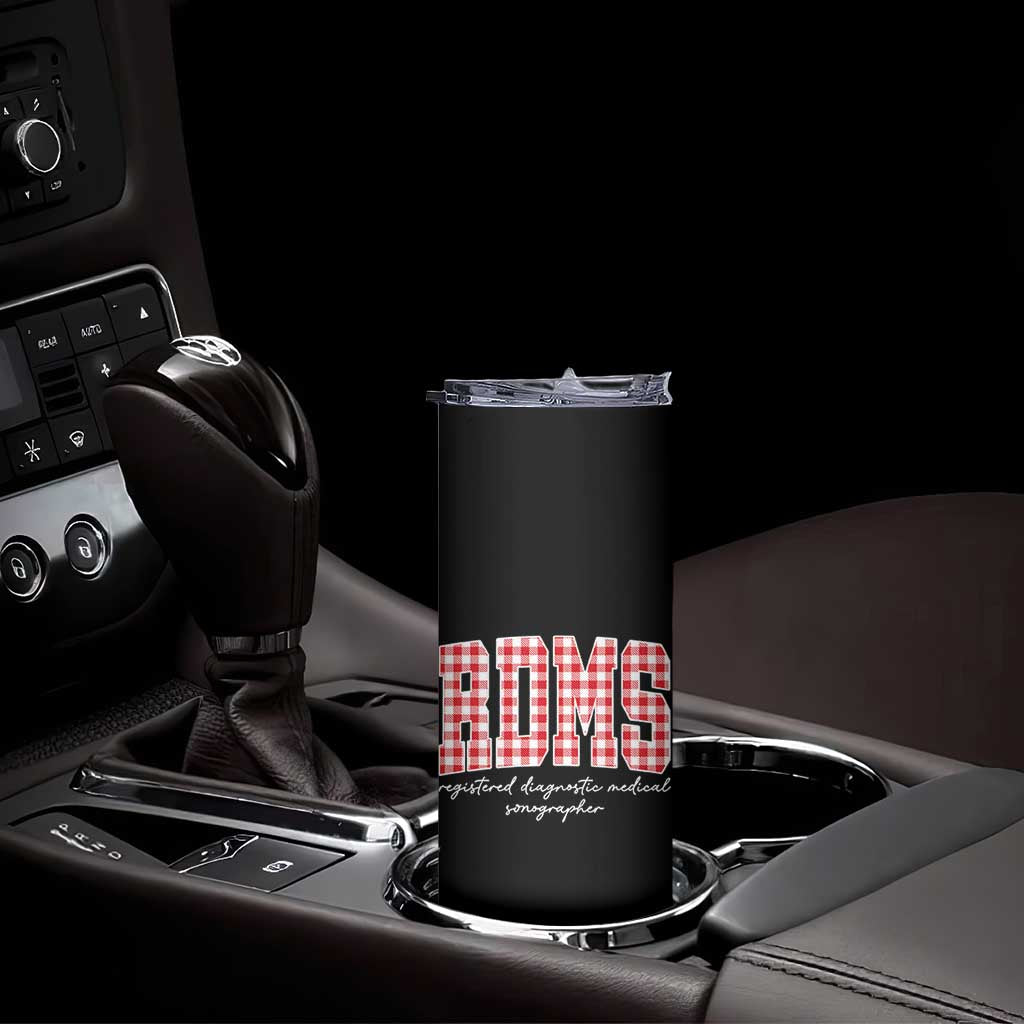 Christmas RDMS Skinny Tumbler Buffalo Plaid Sonographer Ultrasound Tech Gift TS10 Print Your Wear