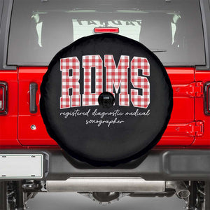 Christmas RDMS Spare Tire Cover Buffalo Plaid Sonographer Ultrasound Tech Gift TS10 Black Print Your Wear