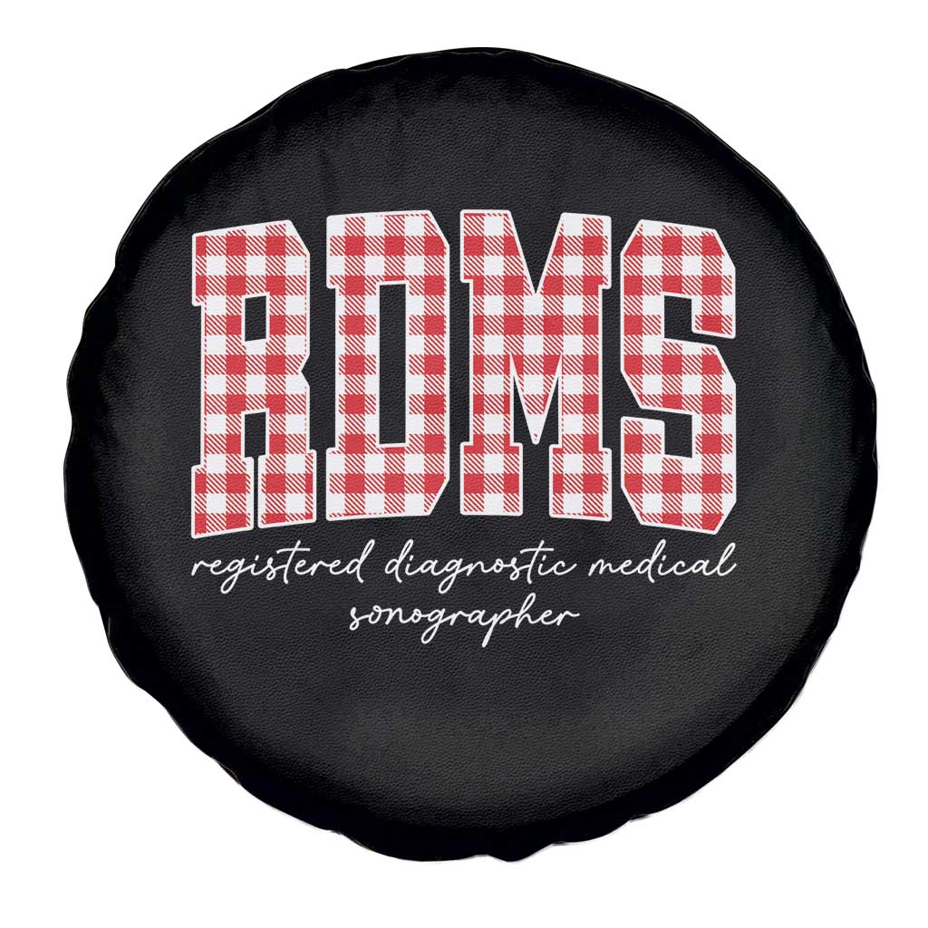 Christmas RDMS Spare Tire Cover Buffalo Plaid Sonographer Ultrasound Tech Gift TS10 Print Your Wear