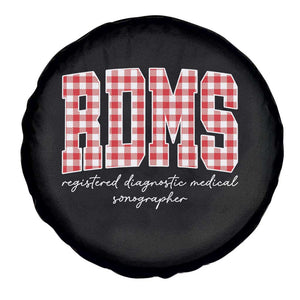 Christmas RDMS Spare Tire Cover Buffalo Plaid Sonographer Ultrasound Tech Gift TS10 Print Your Wear