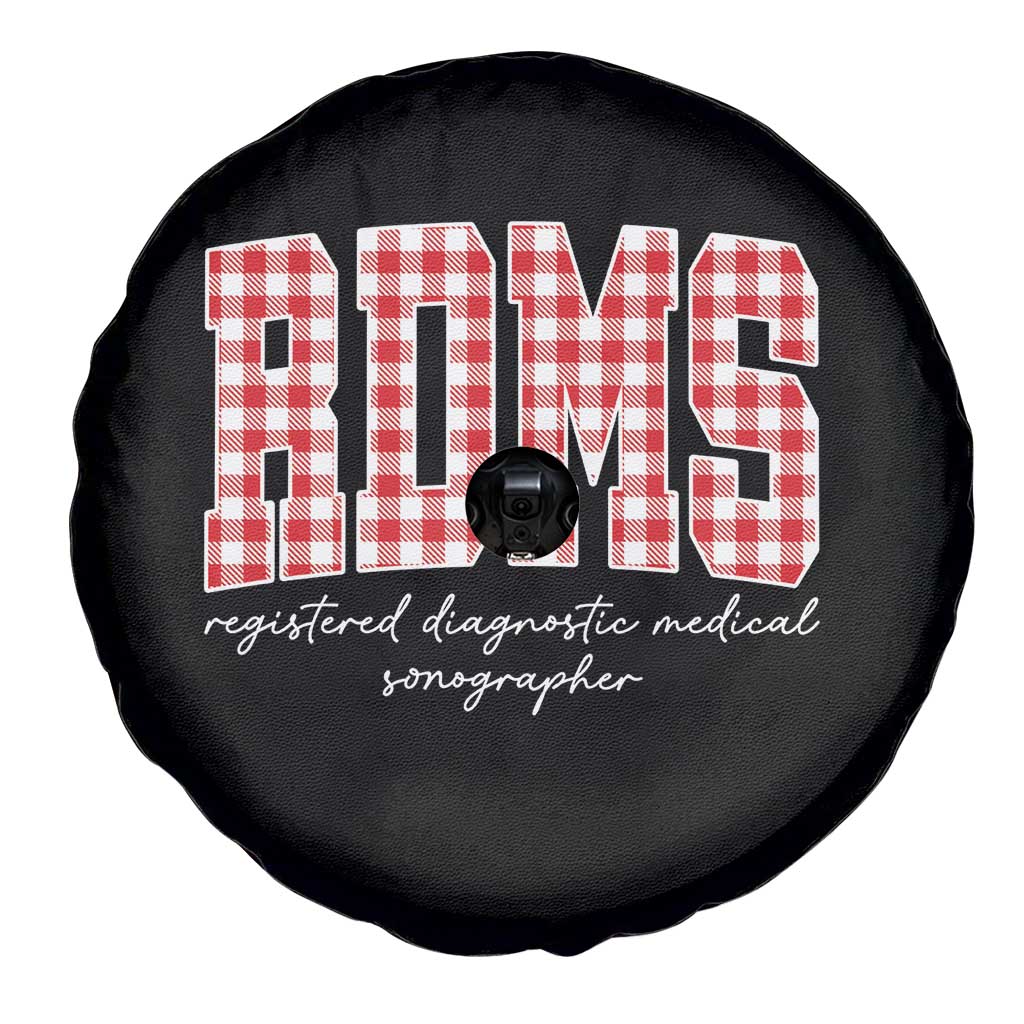 Christmas RDMS Spare Tire Cover Buffalo Plaid Sonographer Ultrasound Tech Gift TS10 Print Your Wear