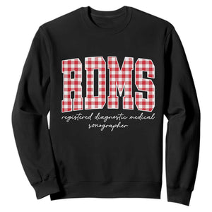 Christmas RDMS Sweatshirt Buffalo Plaid Sonographer Ultrasound Tech Gift - Print Your Wear