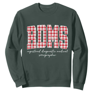 Christmas RDMS Sweatshirt Buffalo Plaid Sonographer Ultrasound Tech Gift - Print Your Wear