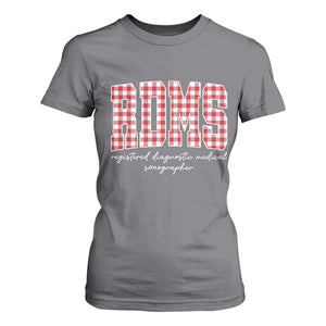 Christmas RDMS T Shirt For Women Buffalo Plaid Sonographer Ultrasound Tech Gift TS10 Charcoal Print Your Wear