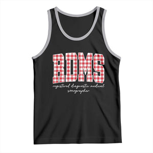Christmas RDMS Tank Top Buffalo Plaid Sonographer Ultrasound Tech Gift TS10 Black Athletic Heather Print Your Wear