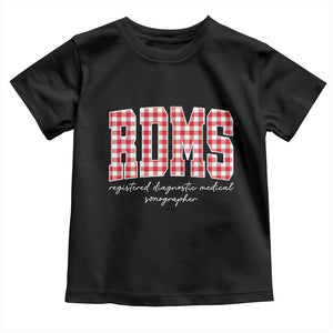 Christmas RDMS Toddler T Shirt Buffalo Plaid Sonographer Ultrasound Tech Gift TS10 Black Print Your Wear